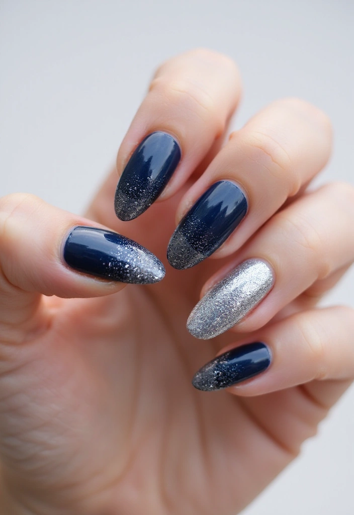 36 Sparkling Nail Accents Perfect for Evening Events - 13. Luxe Glitter Gradient