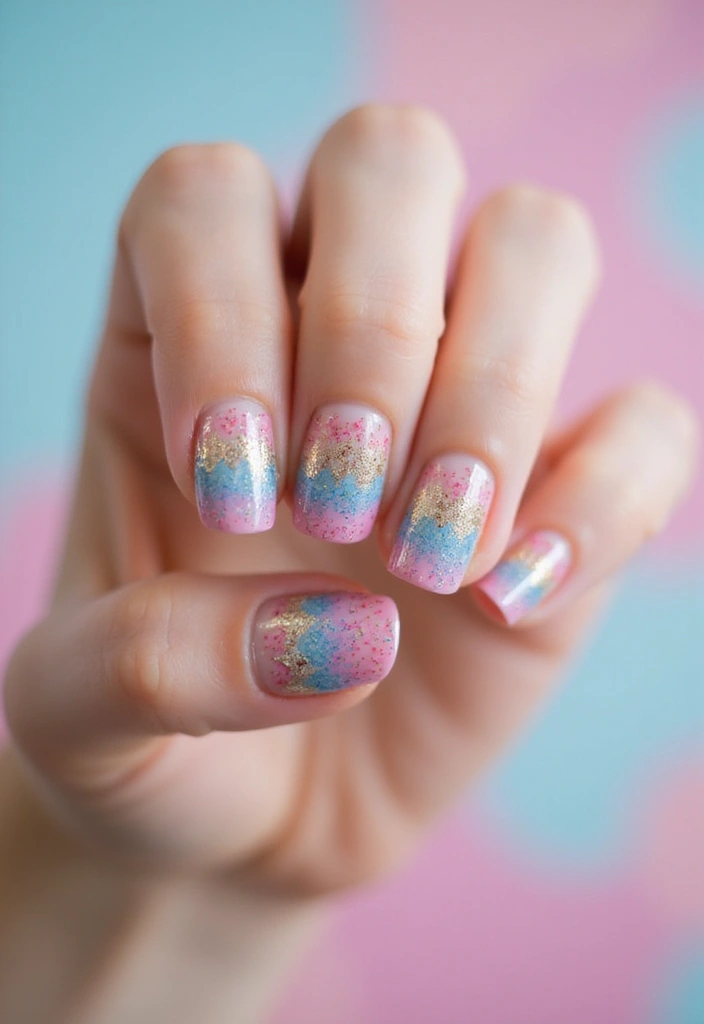 36 Sparkling Nail Accents Perfect for Evening Events - 23. Gradient Glitter Dots