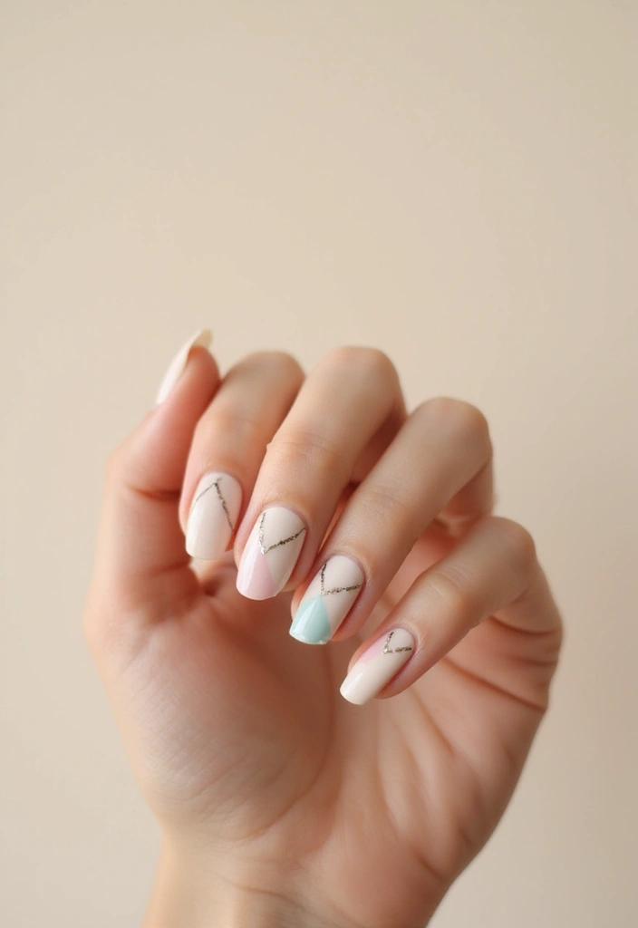 36 Sparkling Nail Accents Perfect for Evening Events - 27. Chic Minimalist Lines