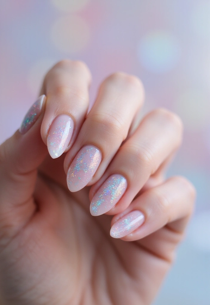 36 Sparkling Nail Accents Perfect for Evening Events - 5. Opalescent Accents