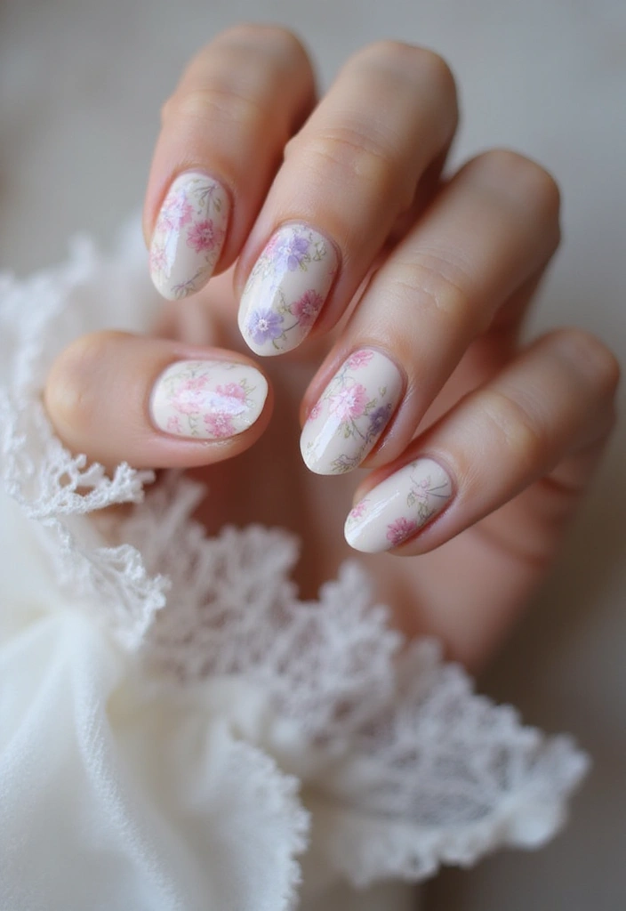 37 Bridal Shower Nail Ideas That Are Festive & Fun - 11. Vintage Charm