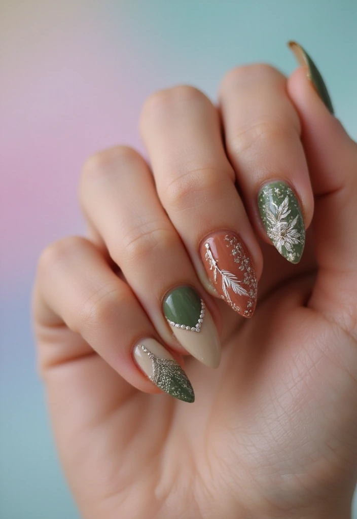 37 Bridal Shower Nail Ideas That Are Festive & Fun - 15. Bohemian Beauty