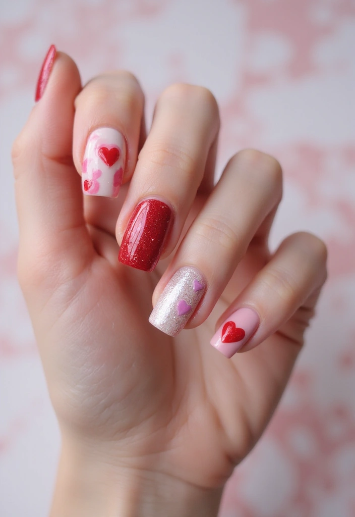 37 Bridal Shower Nail Ideas That Are Festive & Fun - 22. Romantic Hearts