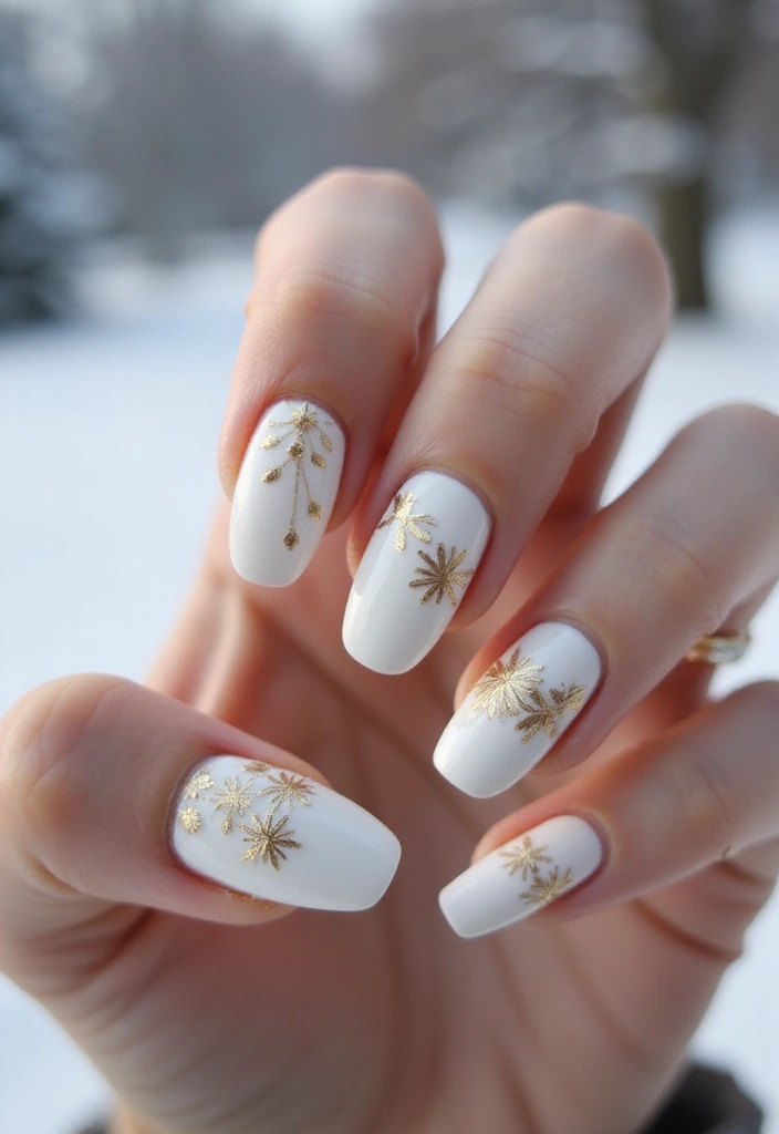 37 Milky White Nails That Give That 'Glass Skin' Effect - 13. Seasonal Themes