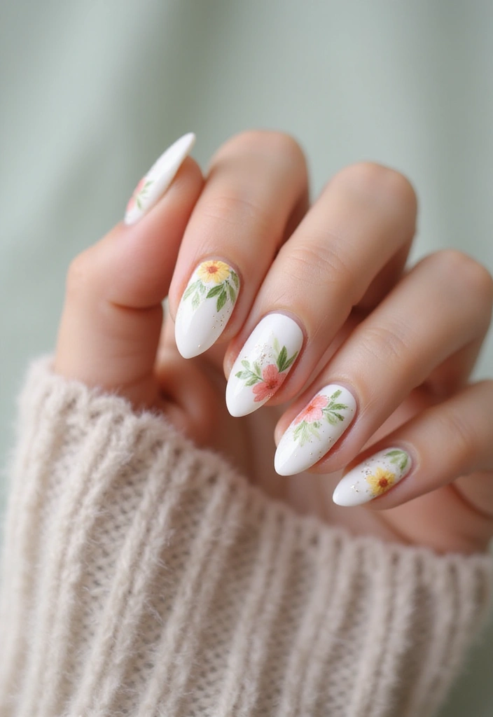 37 Milky White Nails That Give That 'Glass Skin' Effect - 19. Seasonal Colors