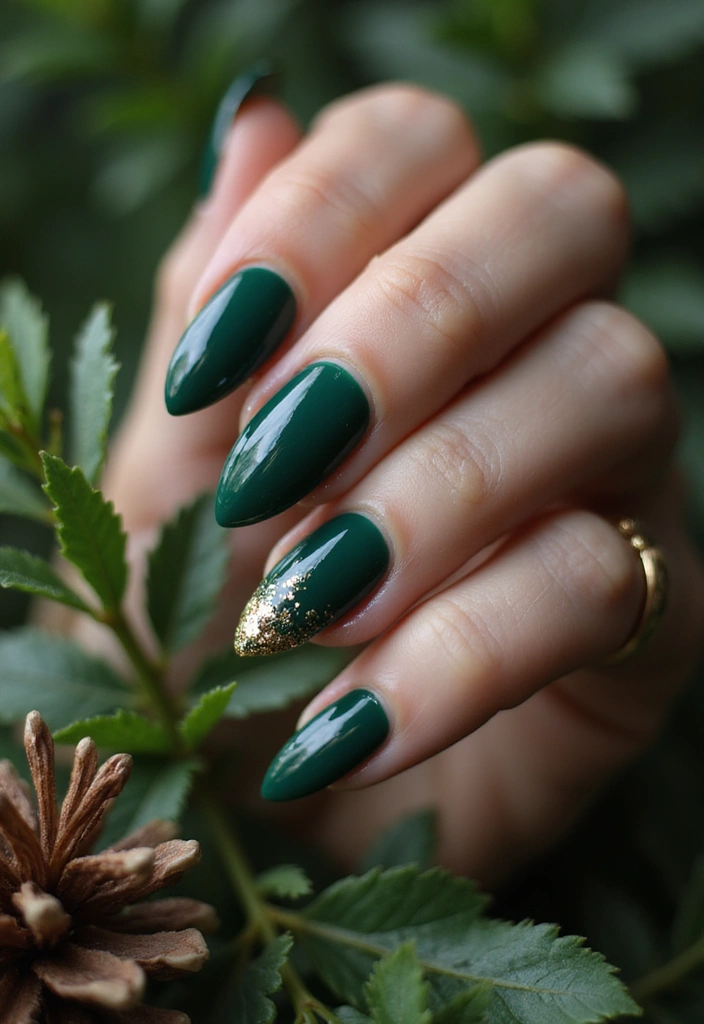38 Matching Nail and Lip Combos for a Cohesive Look - 14. Forest Green