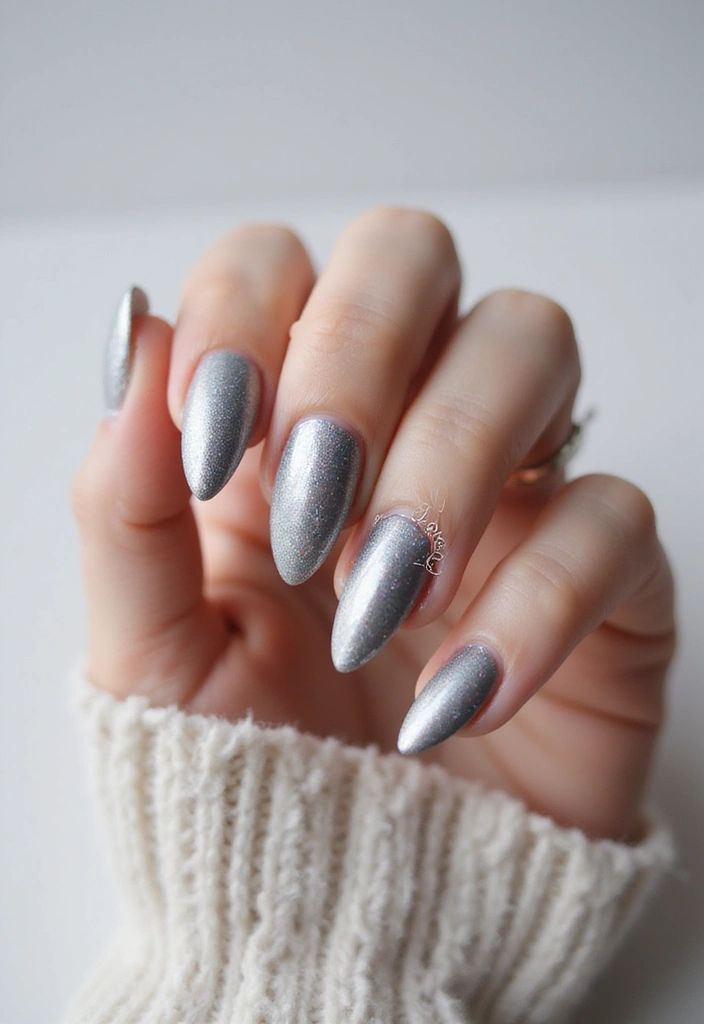 38 Matching Nail and Lip Combos for a Cohesive Look - 17. Classic Metallic