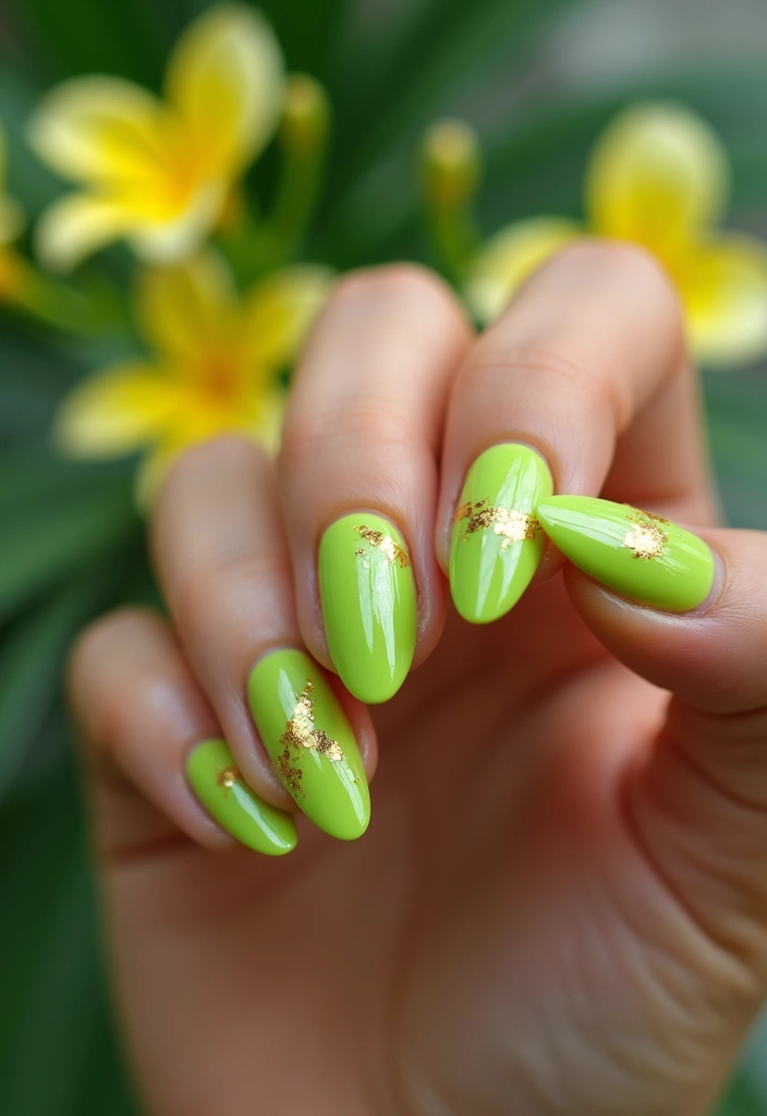 38 Matching Nail and Lip Combos for a Cohesive Look - 36. Bright Lime