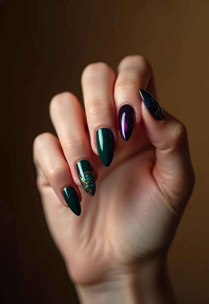 Gemstone Inspired Nails