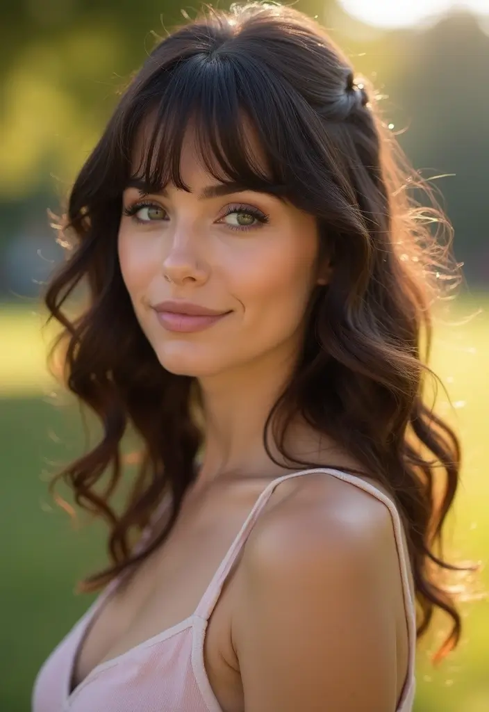 25 Bangs Hairstyle Ideas That Frame the Perfect Look - 11. Half-Moon Bangs