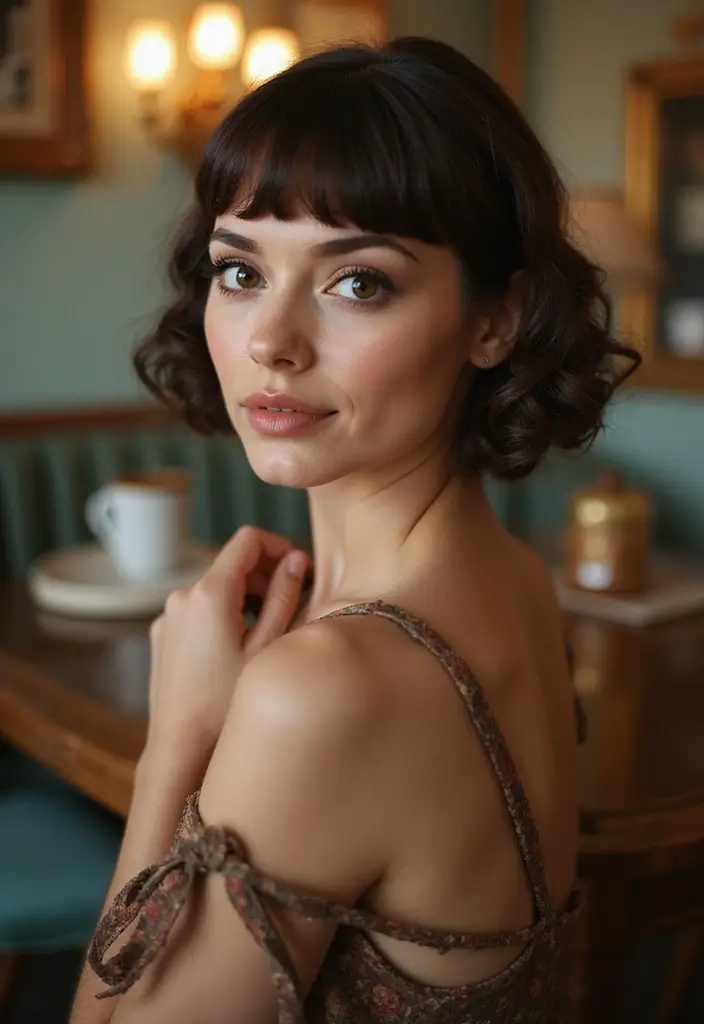 25 Bangs Hairstyle Ideas That Frame the Perfect Look - 17. Vintage Bangs