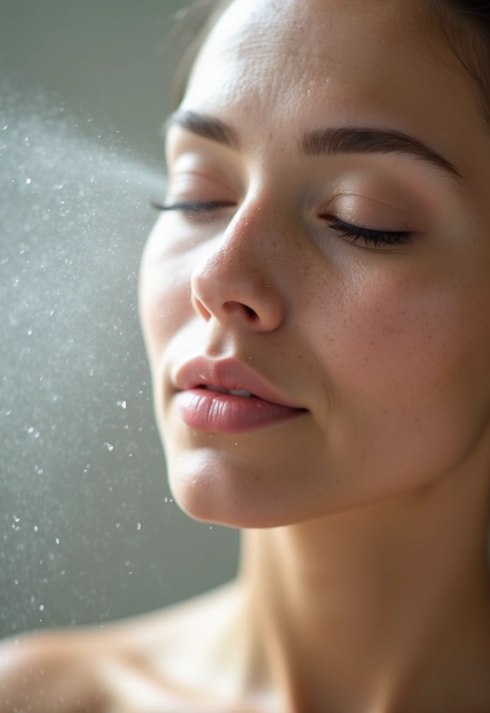 25 Dewy Makeup Looks That Shine Without Oil - 20. Face Misting Throughout the Day