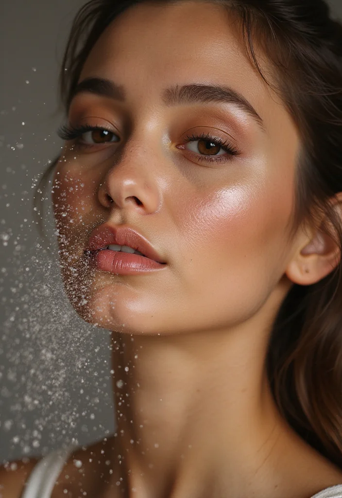 25 Dewy Makeup Looks That Shine Without Oil - 5. Setting Spray for Locking in Shine