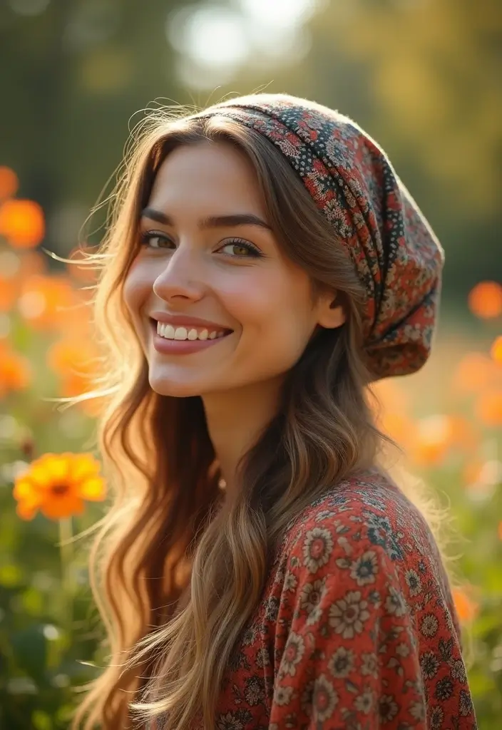 25 Easy Beach Waves Hairstyles Without Heat - 15. The Headscarf Method