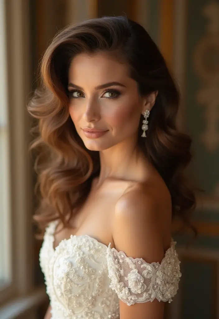 25 Elegant Updo Hairstyles for Special Events - 15. Glamorous Hollywood Waves
