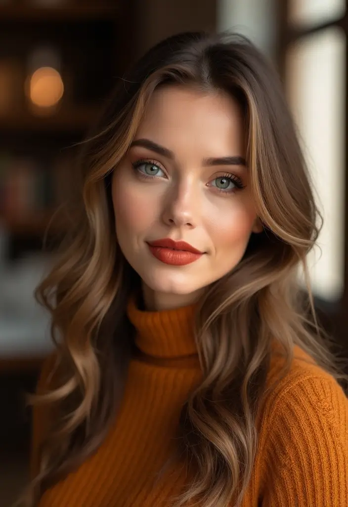 25 Everyday Office Makeup Looks That Impress - 10. Earthy Tones for Autumn Vibes