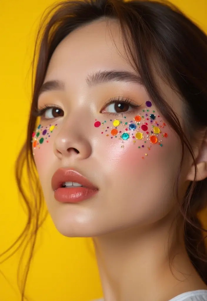 25 Summer Makeup Looks That Beat the Heat - 19. Festive Face Gems