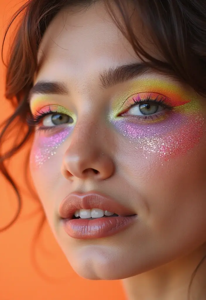 25 Summer Makeup Looks That Beat the Heat - 2. Bold Neon Eyes