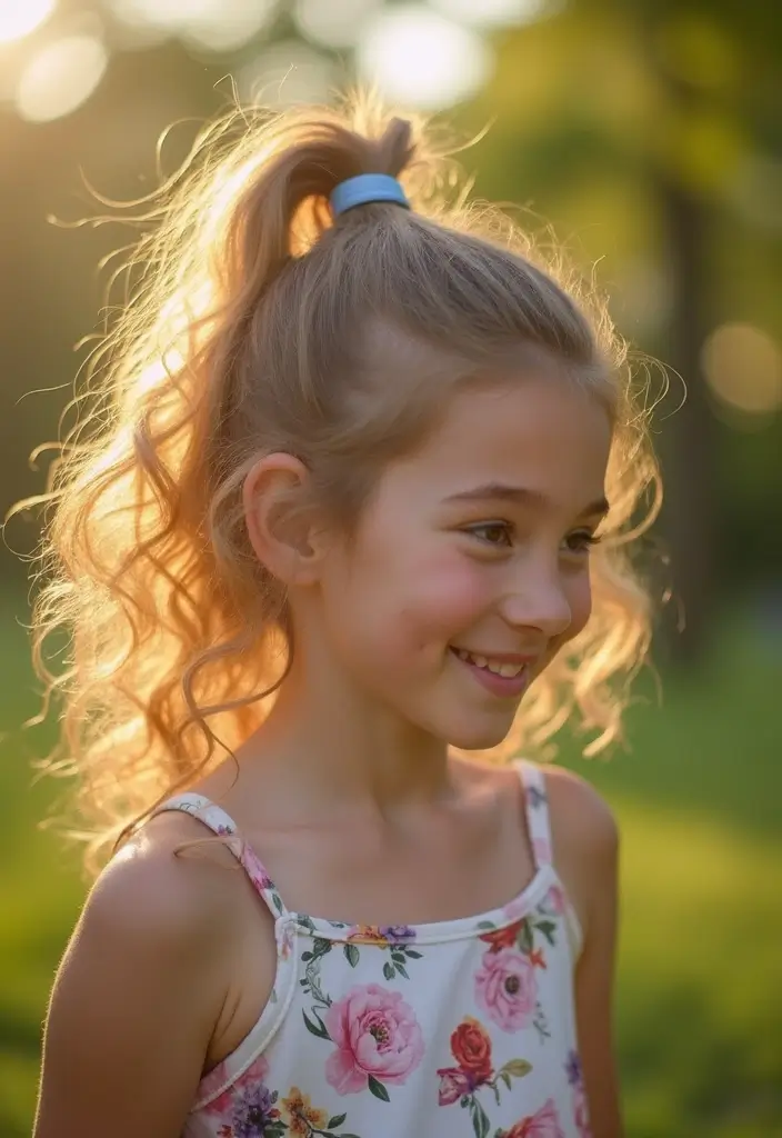 25 Teen Hairstyle Ideas That Are Fun and Fresh - 11. Fun Curly Ponytail