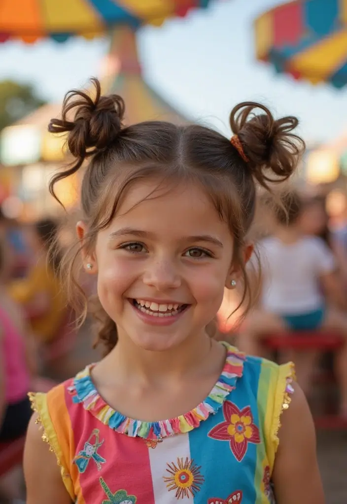 25 Teen Hairstyle Ideas That Are Fun and Fresh - 21. Twisted Double Buns