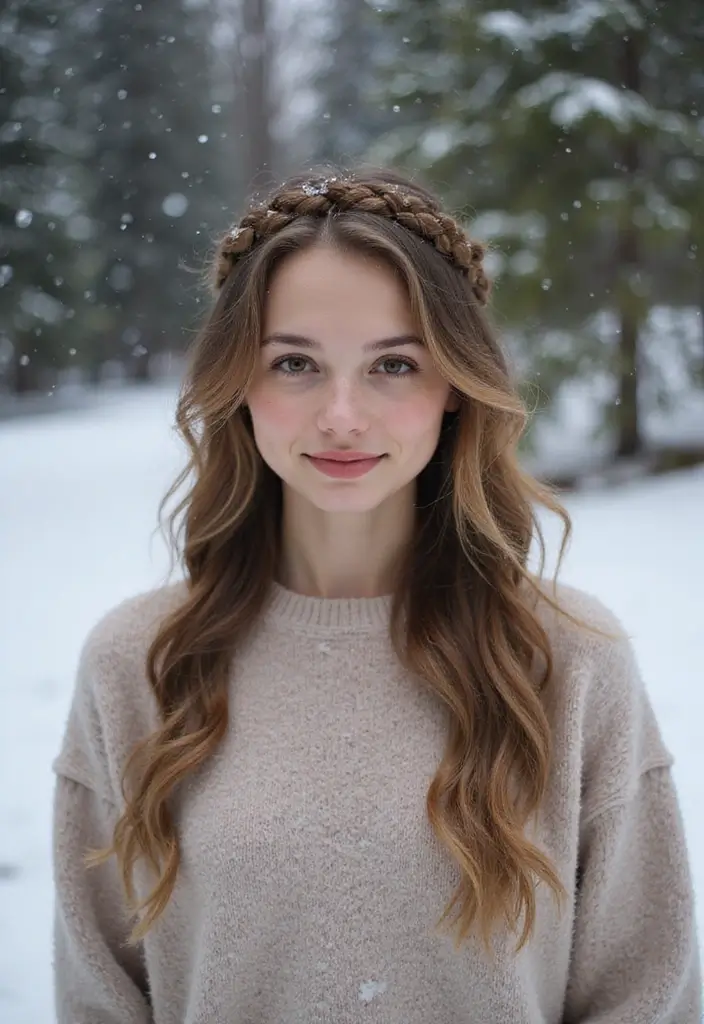 25 Winter Hairstyles That Protect Your Hair from Dryness - 1. Braided Crown