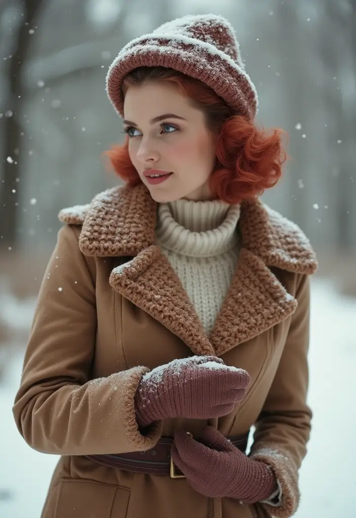 25 Winter Hairstyles That Protect Your Hair from Dryness - 13. Vintage Pin-Up