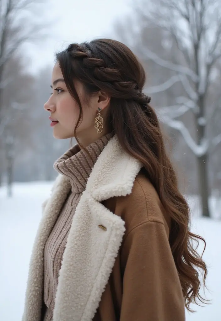 25 Winter Hairstyles That Protect Your Hair from Dryness - 18. Knotless Braids