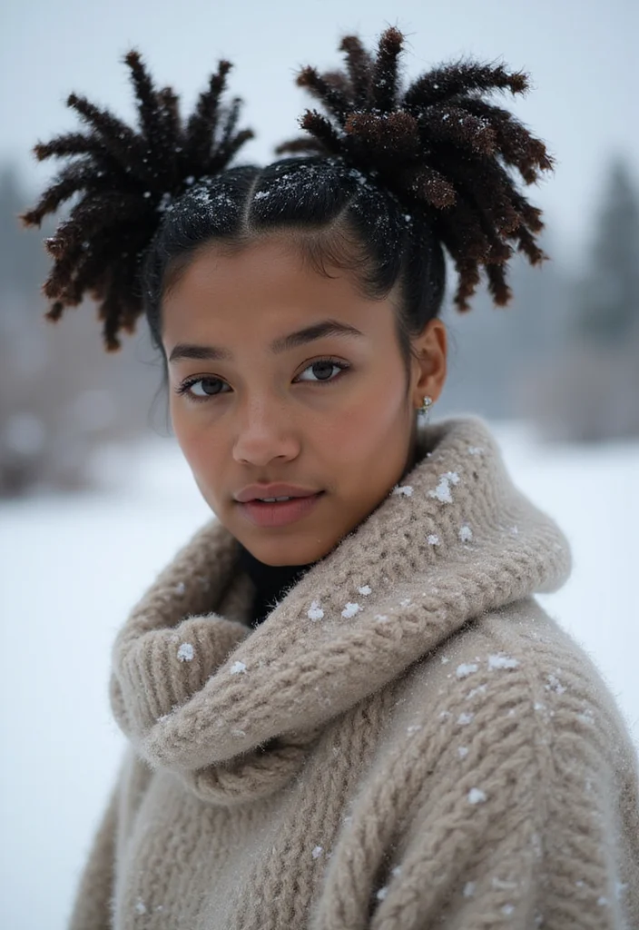 25 Winter Hairstyles That Protect Your Hair from Dryness - 3. Twisted Buns
