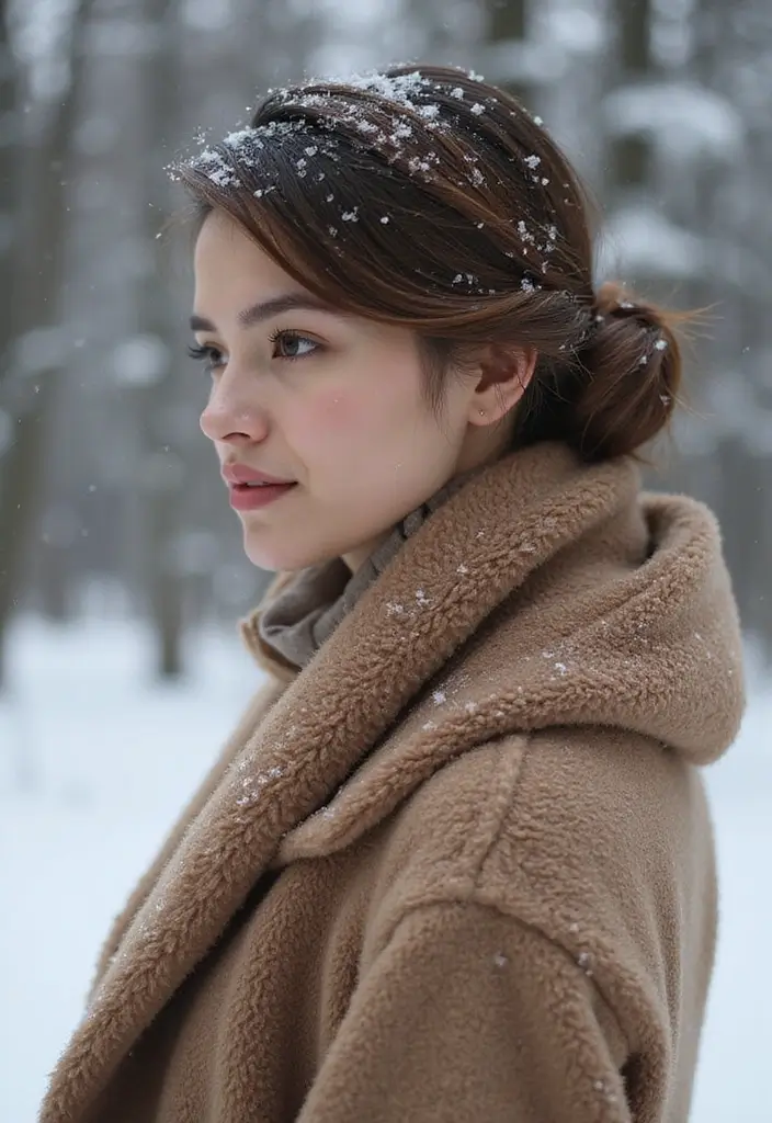 25 Winter Hairstyles That Protect Your Hair from Dryness - 9. Low Bun
