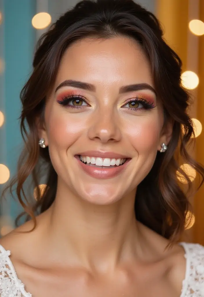 26 Bridal Makeup Looks That Last All Day - 10. Bold and Bright Eyes