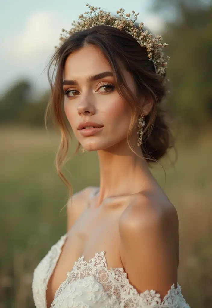 26 Bridal Makeup Looks That Last All Day - 3. Natural Earthy Tones