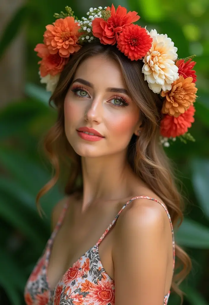 26 Bridal Makeup Looks That Last All Day - 7. Tropical Vibes
