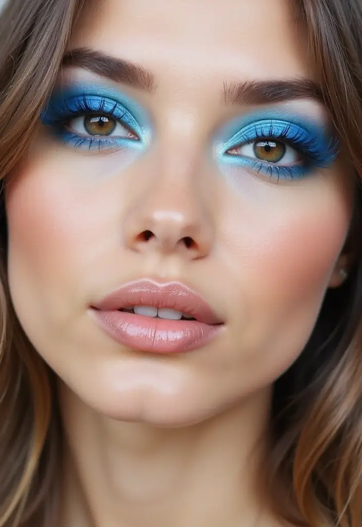 26 Eye Makeup Ideas That Brighten Your Look - 20. Bright Blue Lashes