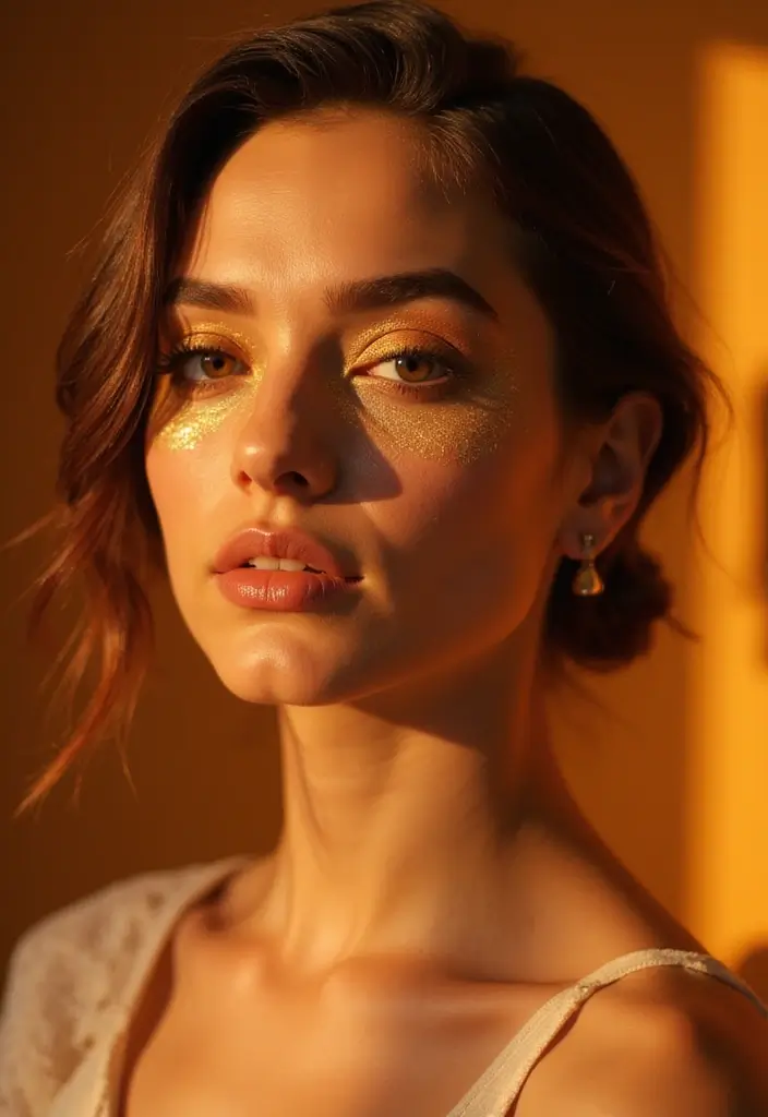 26 Eye Makeup Ideas That Brighten Your Look - 3. Golden Hour Shimmer