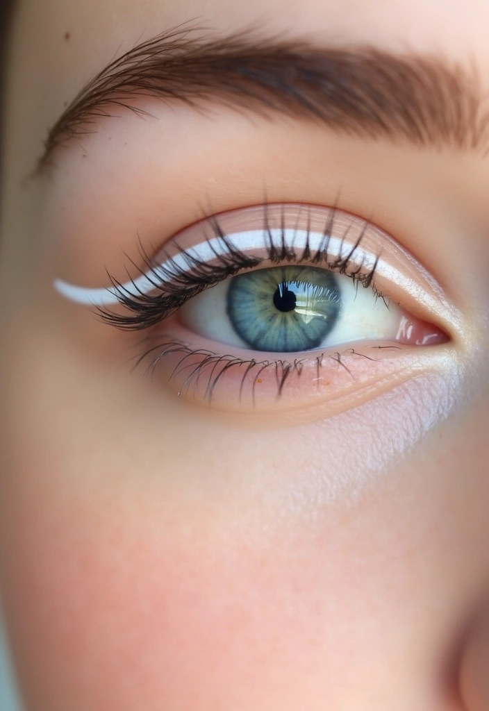 26 Eye Makeup Ideas That Brighten Your Look - 5. Brightening White Eyeliner