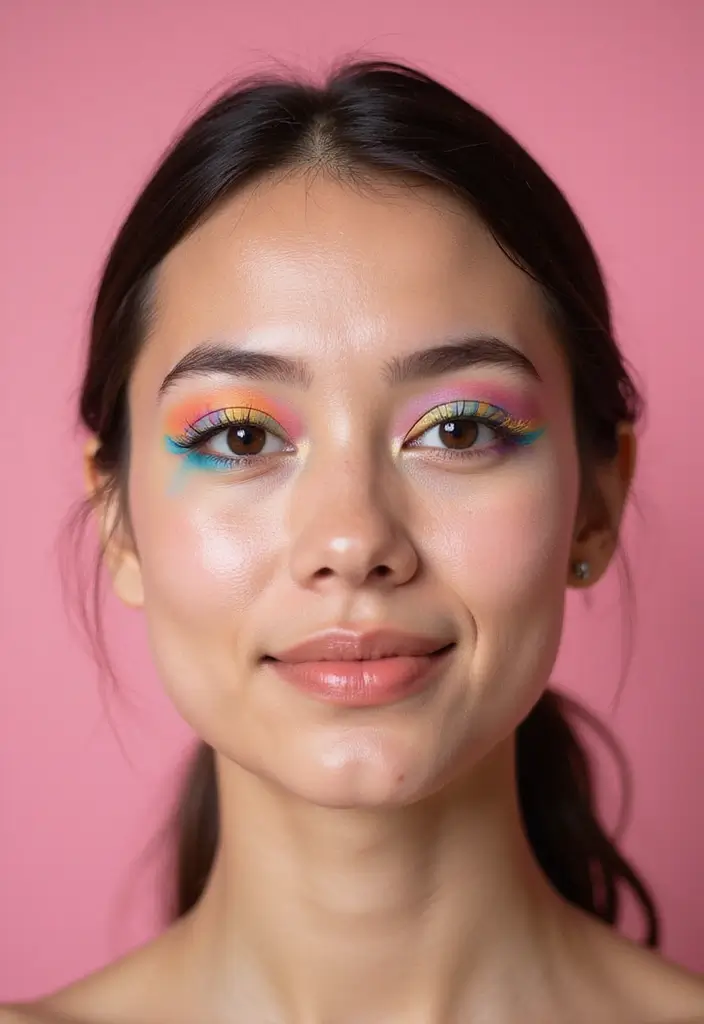 26 Eye Makeup Ideas That Brighten Your Look - 8. Colorful Lower Lash Line