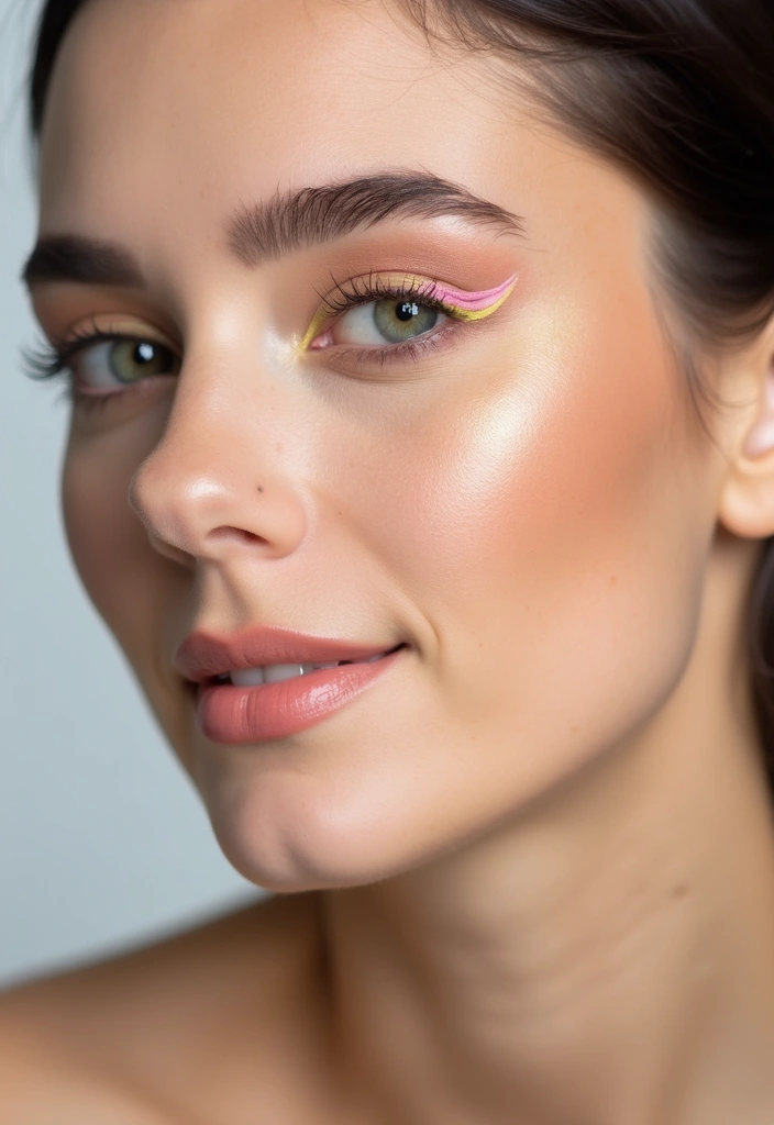 26 Eyeliner Styles That Suit Every Eye Shape - 20. Pastel Eyeliner for a Soft Touch