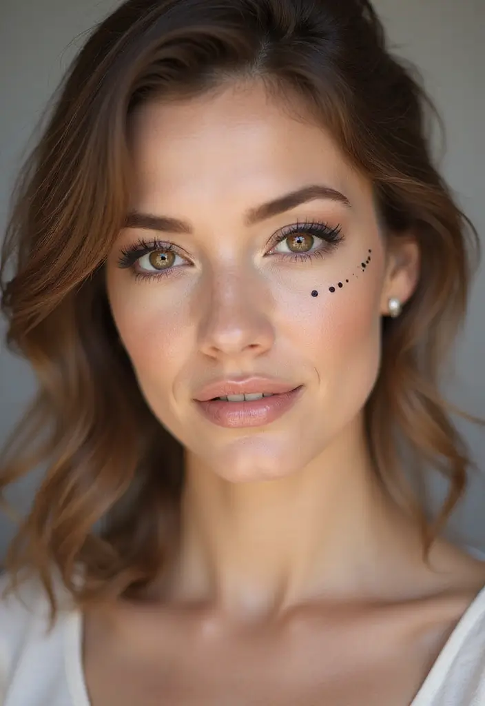 26 Eyeliner Styles That Suit Every Eye Shape - 22. Vintage Dot Liner for Retro Glam