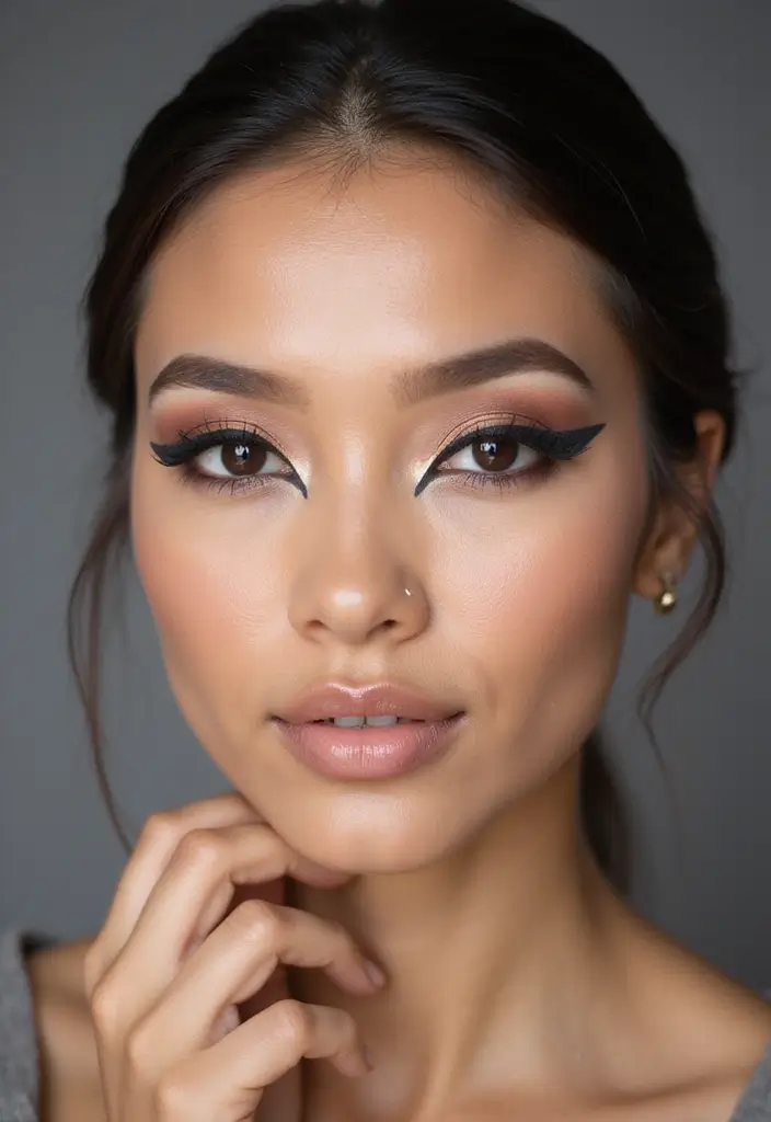 26 Eyeliner Styles That Suit Every Eye Shape - 5. Double Wing for All Eye Shapes