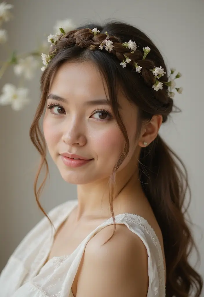 26 Hairstyles for Straight Hair That Stay All Day - 20. Crown Braid