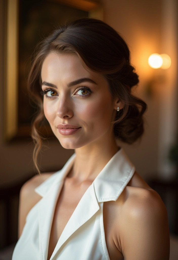 26 Hairstyles for Straight Hair That Stay All Day - 6. Low Chignon