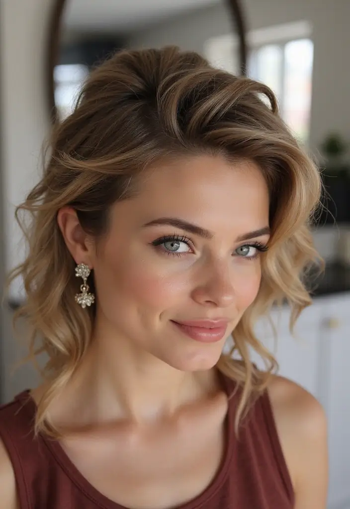 26 Hairstyles for Thin Hair That Add Instant Volume - 18. Crown Volume with Teasing