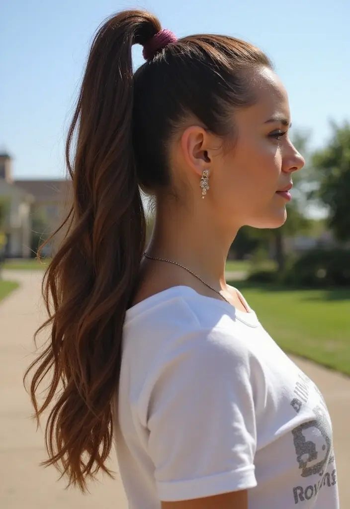 26 Hairstyles for Thin Hair That Add Instant Volume - 3. High Ponytail