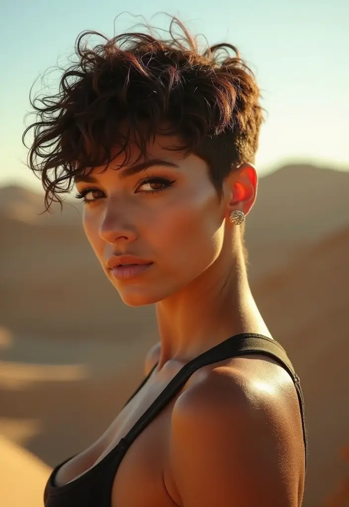 26 Layered Haircut Ideas for Volume and Movement - 11. Curly Pixie with Layers