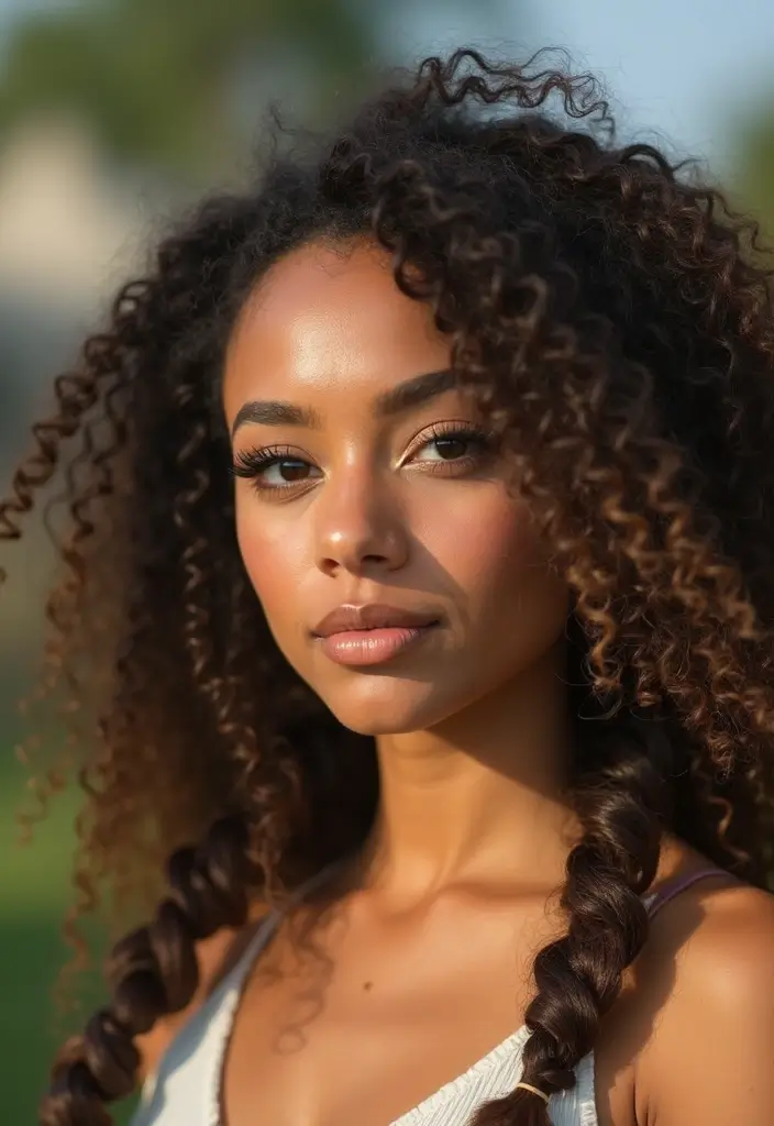 26 Layered Haircut Ideas for Volume and Movement - 17. Curly Braided Layers