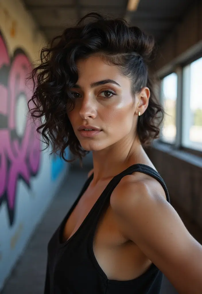 26 Layered Haircut Ideas for Volume and Movement - 6. Asymmetrical Curly Layers