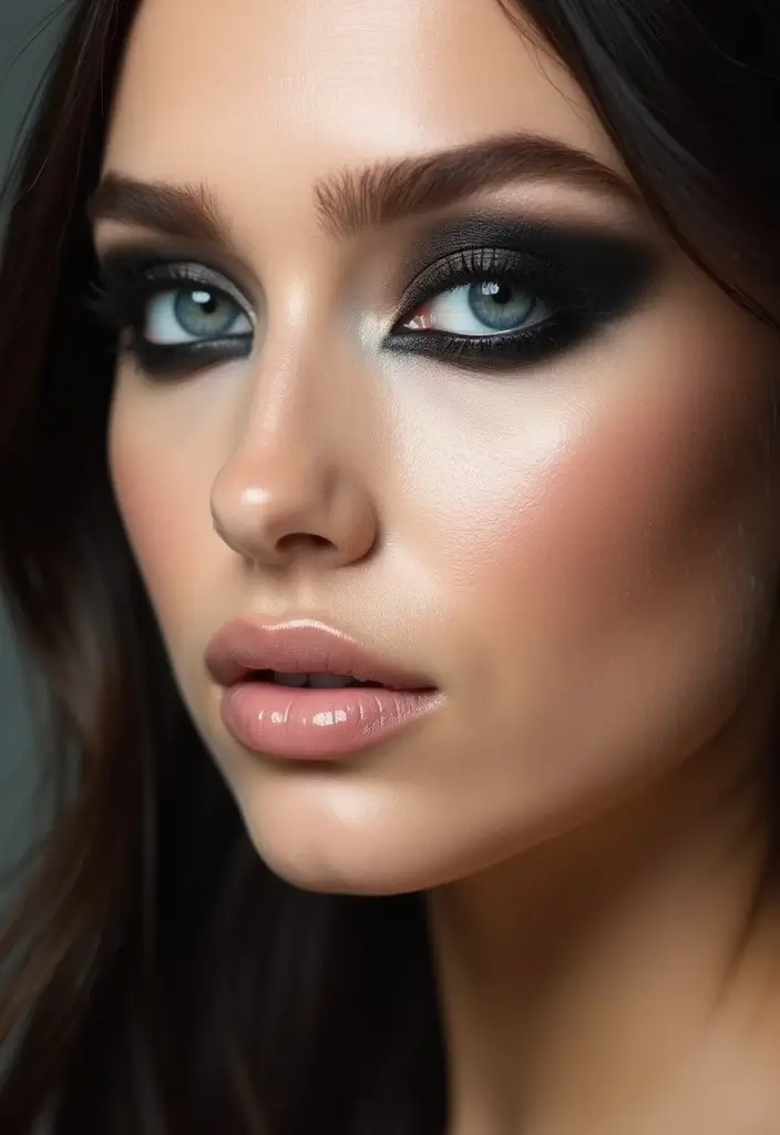 26 Smokey Eye Variations for Different Eye Colors - 1. Classic Black Smokey Eye for Blue Eyes