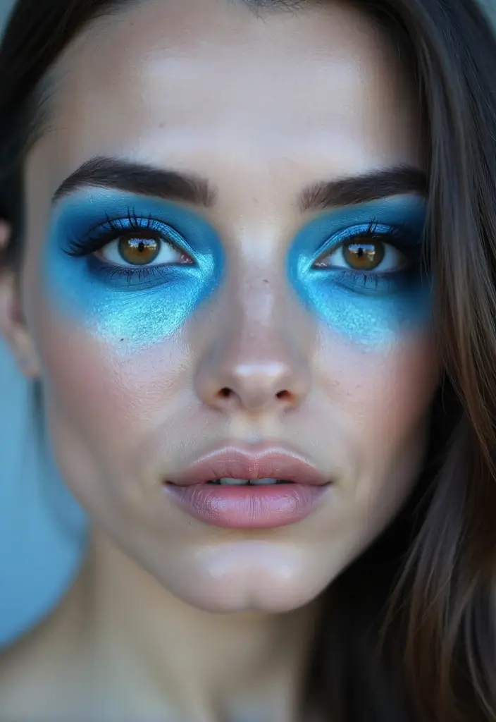 26 Smokey Eye Variations for Different Eye Colors - 10. Icy Blue Smokey Eye for Brown Eyes
