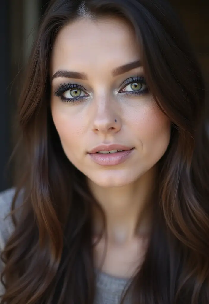 26 Smokey Eye Variations for Different Eye Colors - 14. Charcoal Gray Smokey Eye for Green Eyes