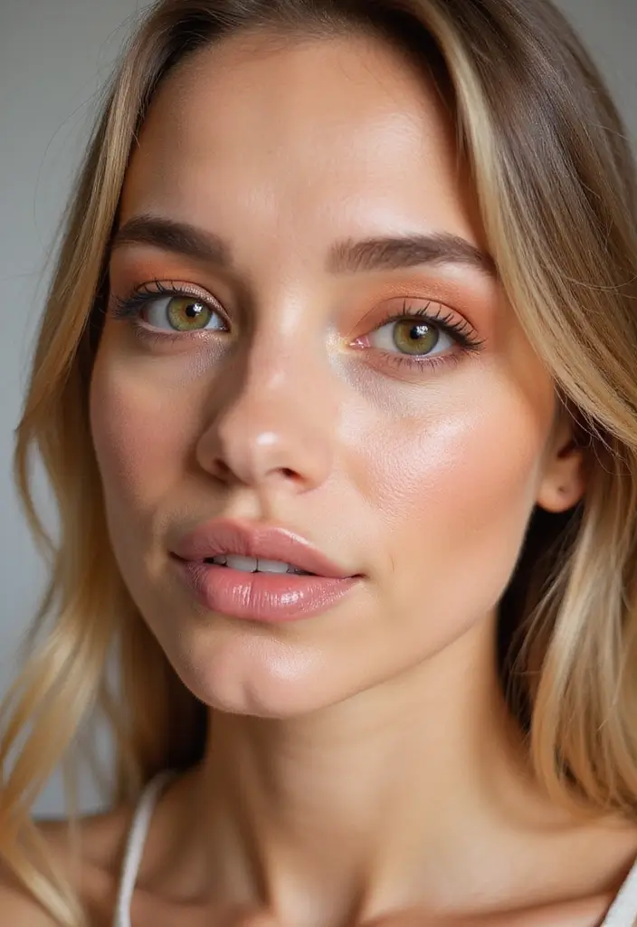 26 Smokey Eye Variations for Different Eye Colors - 16. Smokey Peach Eye for Hazel Eyes